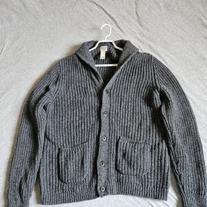 Dark Grey Men's L.L.Bean Classic Ragg Wool Sweaters